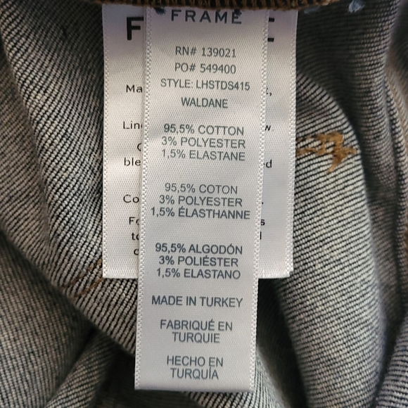 Frame Denim Jeans Studded Yoke High Waist 26 - Picture 9 of 12